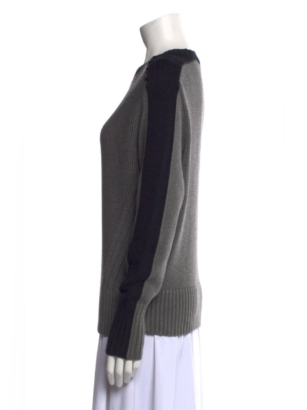$298 Alp N Rock ANR+ Grey and Black Colorblock Organic Cotton Sweater Size XL - Picture 5 of 8